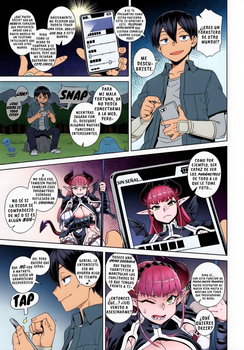 [Kousuke] Ero Smapho de Maou (Last Boss) Kouryaku｜Venciendo al Rey Demonio (El Último Jefe) con un Teléfono Inteligente Lascivo (COMIC Anthurium 2019-09) [Spanish] [Darfinxadan14] [Colorized] [Decensored] [Digital] - Page 7