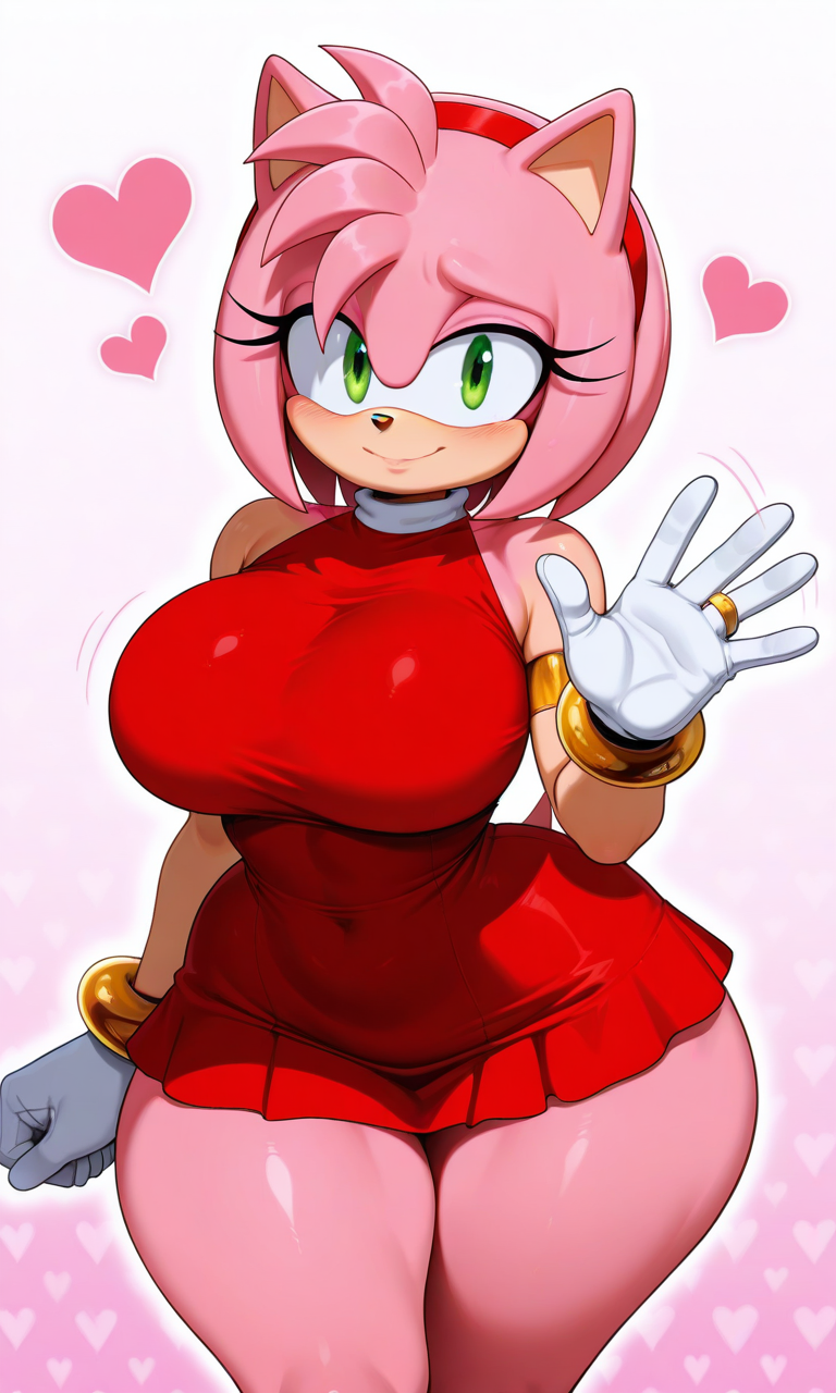 Sonic Series - Amy Rose daidoujipv ai generated - Page 1