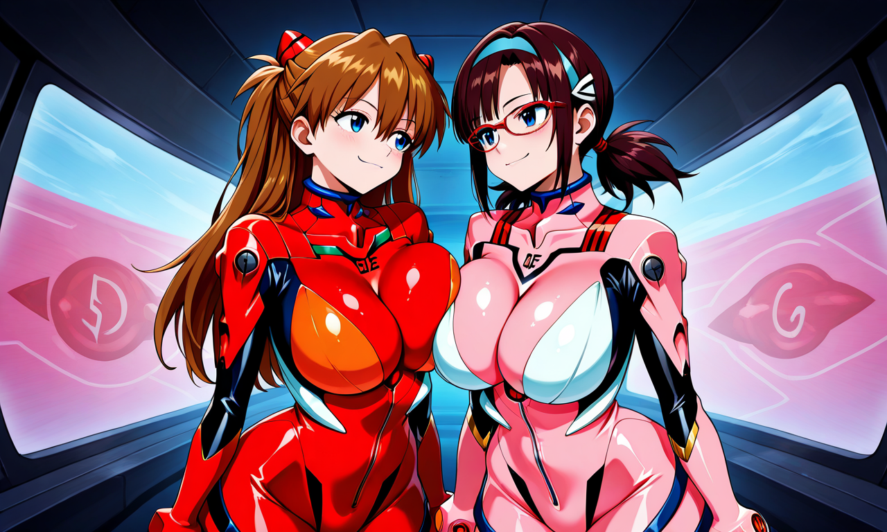 Neon Genesis Evangelion - Mari & Asuka daidoujipv ai generated - Page 3