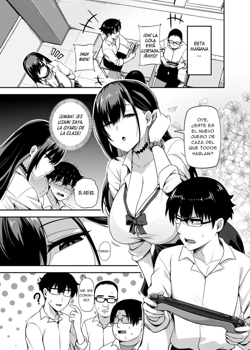 [Anmonkan (Darkmaya)] Class no Gal ga Uchi ni Kite, Issho ni Hunting Action Yattemita Ken｜La Vez que Vino una Gyaru de Mi Clase a Mi Casa y Terminamos Jugando un Juego de Caza Juntos [Spanish] [New Scan Doujin] - Page 5