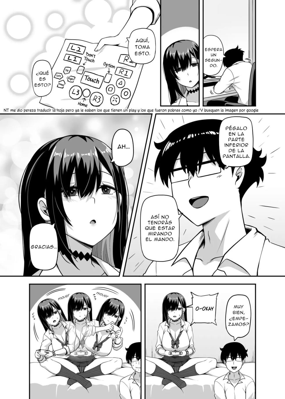 [Anmonkan (Darkmaya)] Class no Gal ga Uchi ni Kite, Issho ni Hunting Action Yattemita Ken｜La Vez que Vino una Gyaru de Mi Clase a Mi Casa y Terminamos Jugando un Juego de Caza Juntos [Spanish] [New Scan Doujin] - Page 7