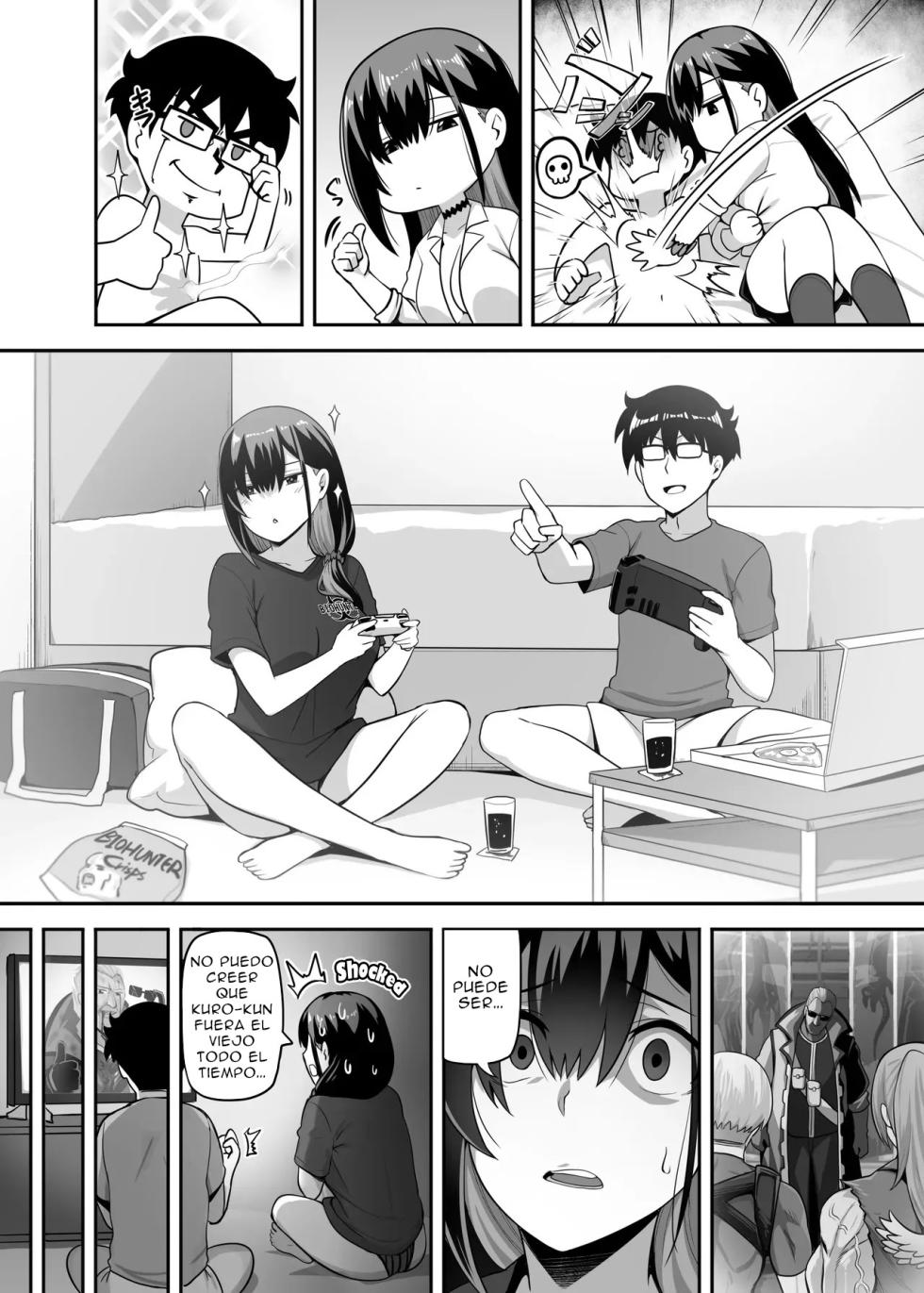 [Anmonkan (Darkmaya)] Class no Gal ga Uchi ni Kite, Issho ni Hunting Action Yattemita Ken｜La Vez que Vino una Gyaru de Mi Clase a Mi Casa y Terminamos Jugando un Juego de Caza Juntos [Spanish] [New Scan Doujin] - Page 30