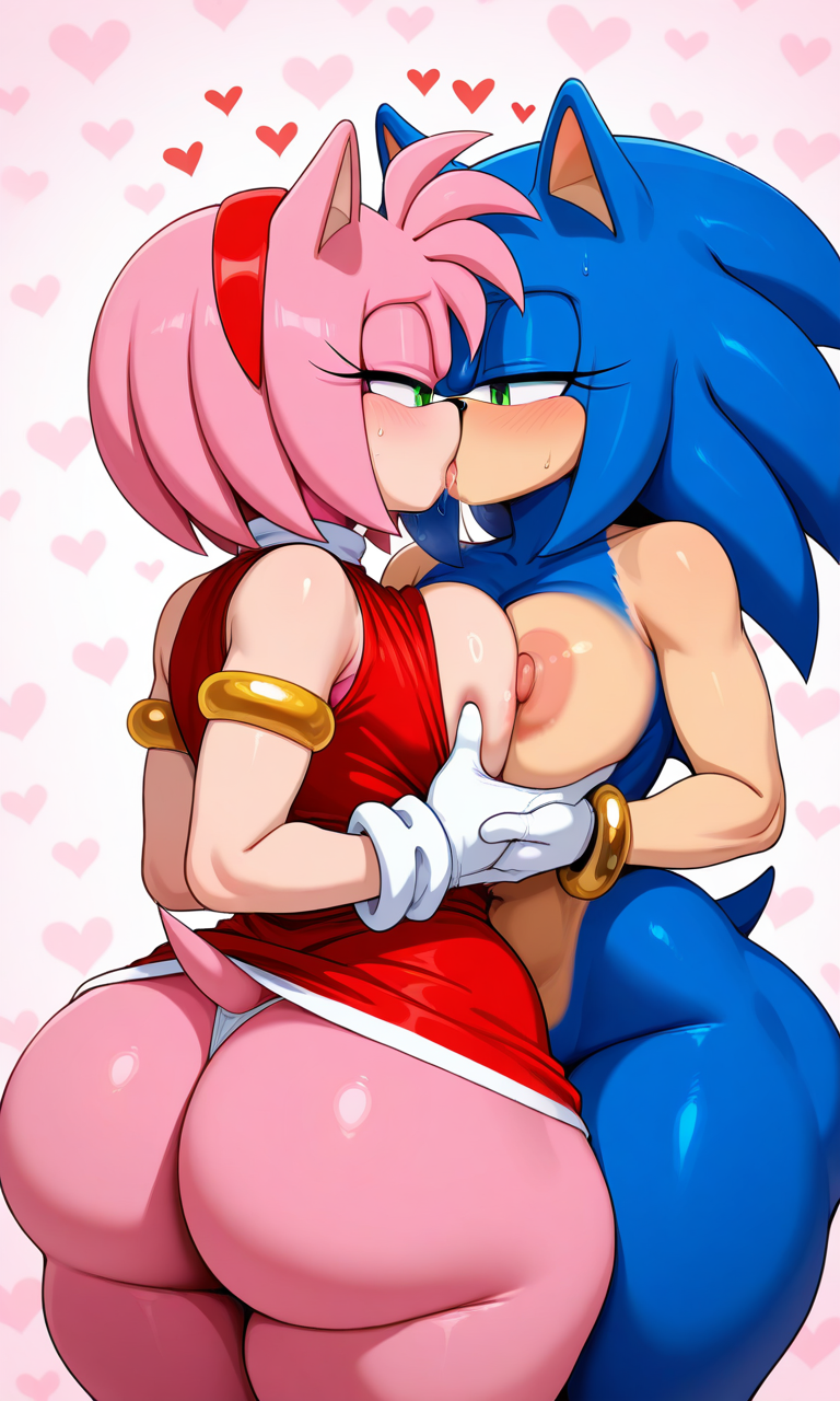 Fem-Sonic & Amy Rose daidoujipv ai generated - Page 2