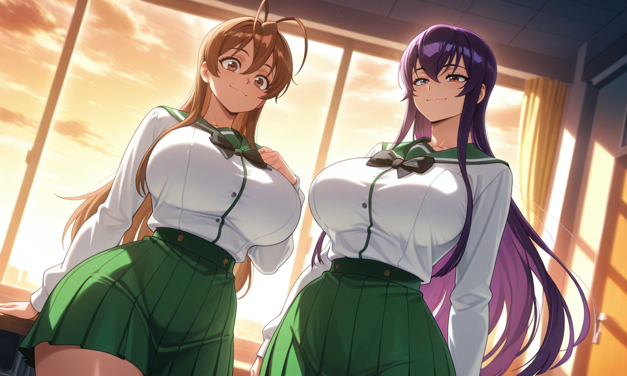 Highschool of the dead - Rei & Saeko daidoujipv ai generated - Page 2