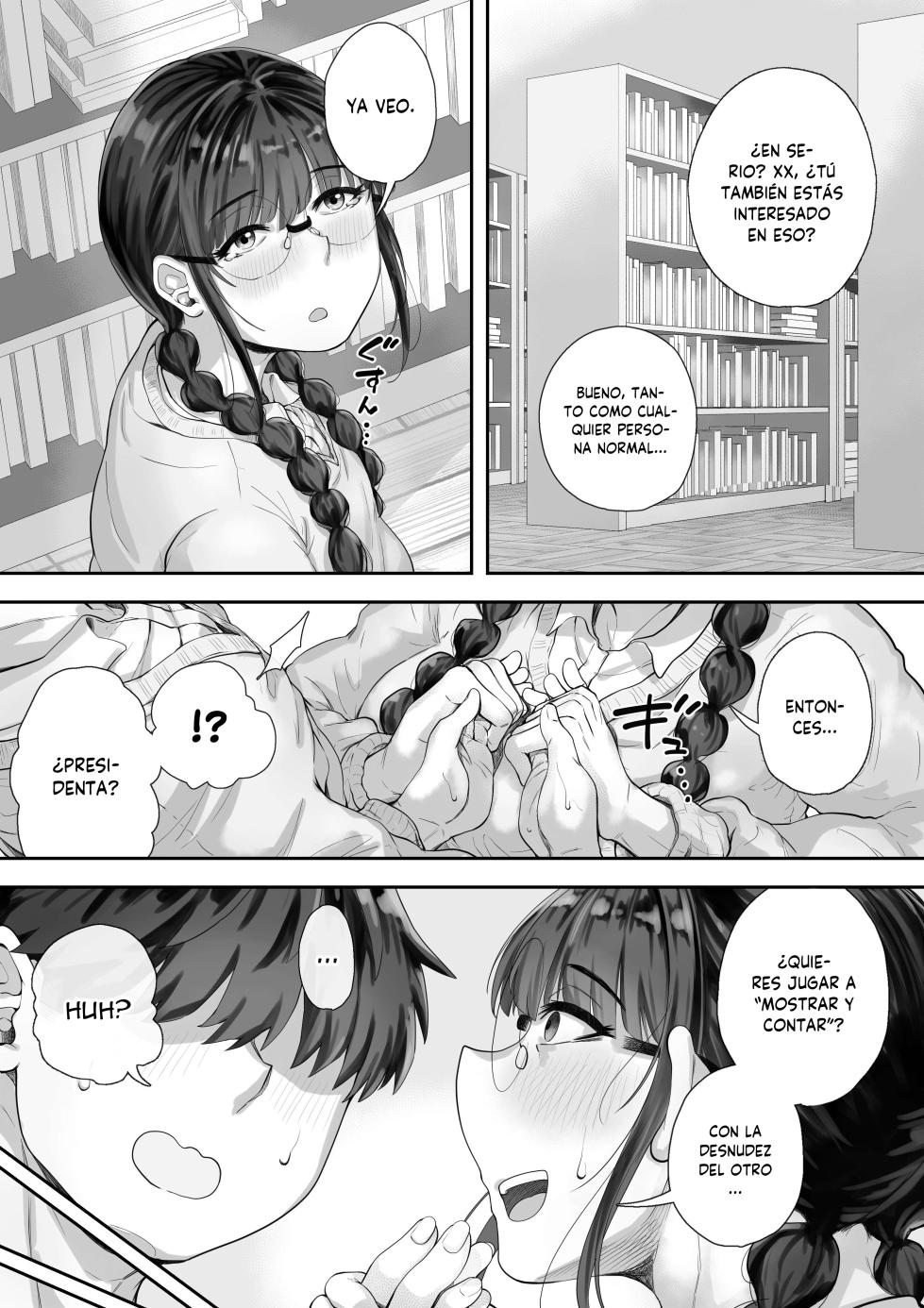 [Trampolines] Kyonyuu no Tosho Iinchou wa Ecchi na Koto ni Kyoumi Shinshin [Spanish] [MandaloAsiNoma] - Page 5