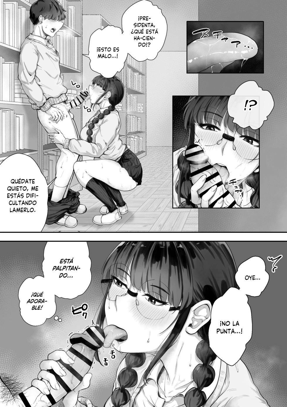 [Trampolines] Kyonyuu no Tosho Iinchou wa Ecchi na Koto ni Kyoumi Shinshin [Spanish] [MandaloAsiNoma] - Page 8