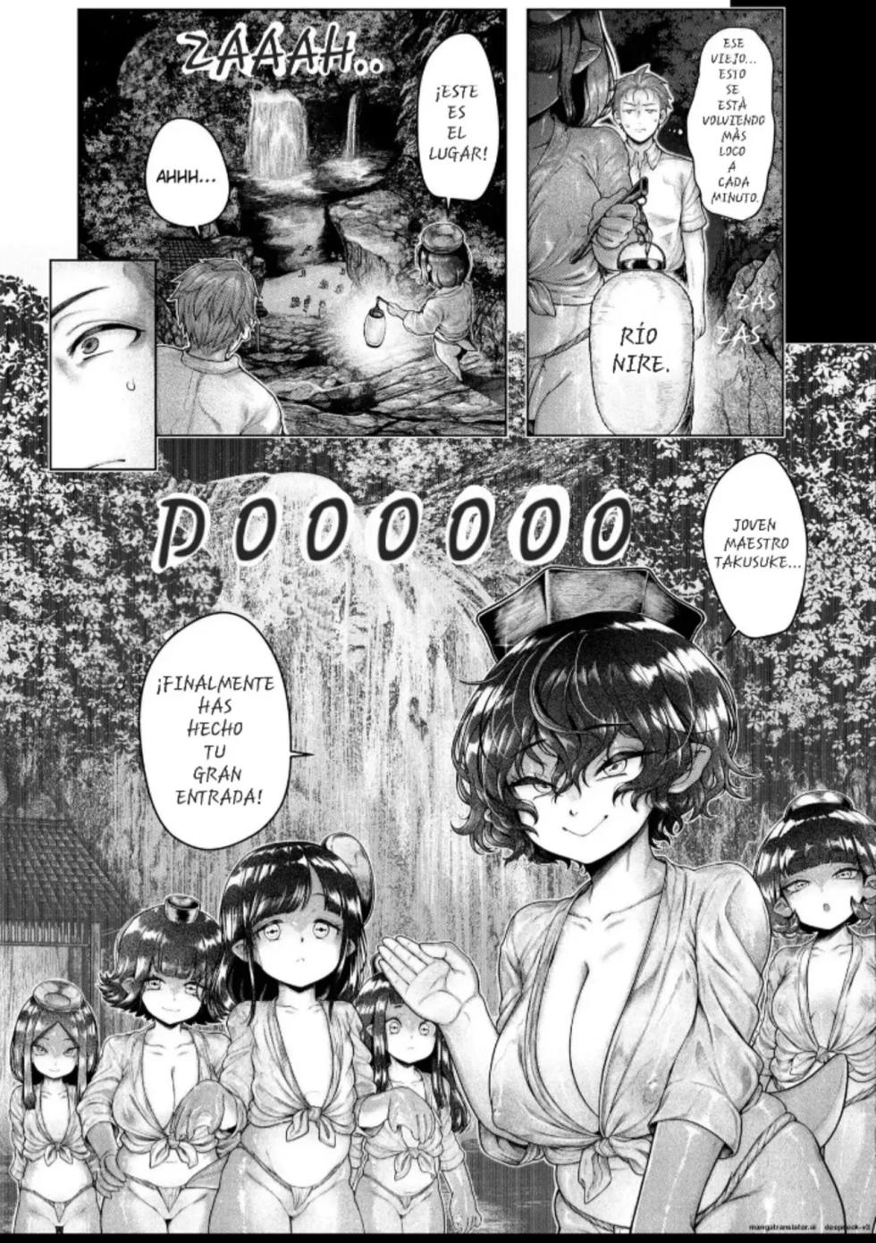 [Ujihara Shitone] Shin - Kappa Mura｜Remojándose - En la Aldea Kappa (COMIC Kaien VOL.17) [Spanish] [Me ba] [Digital] - Page 7