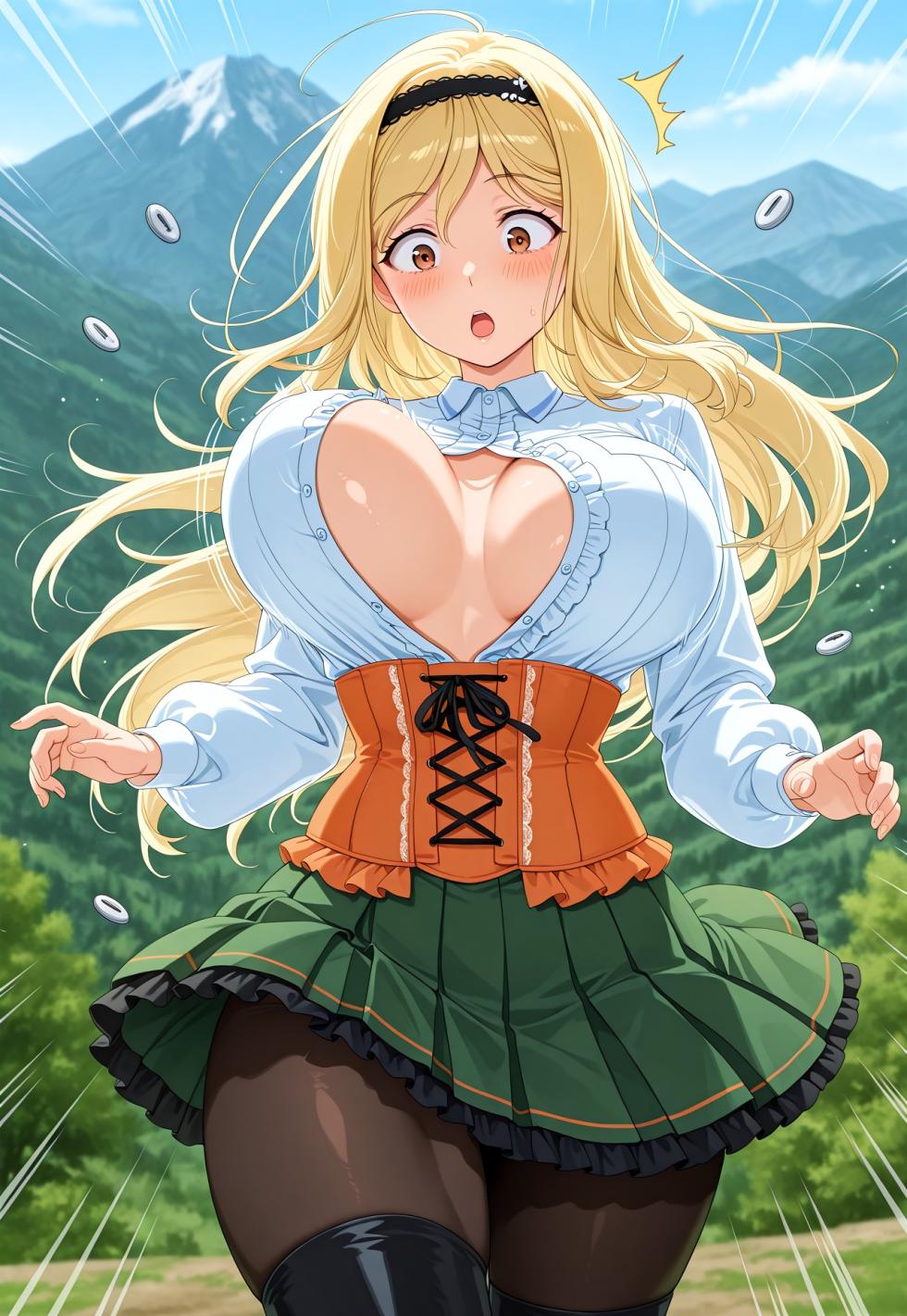 Windy Wardrobe Malfunction – Bouncy Bliss [AI Generated] - Page 6