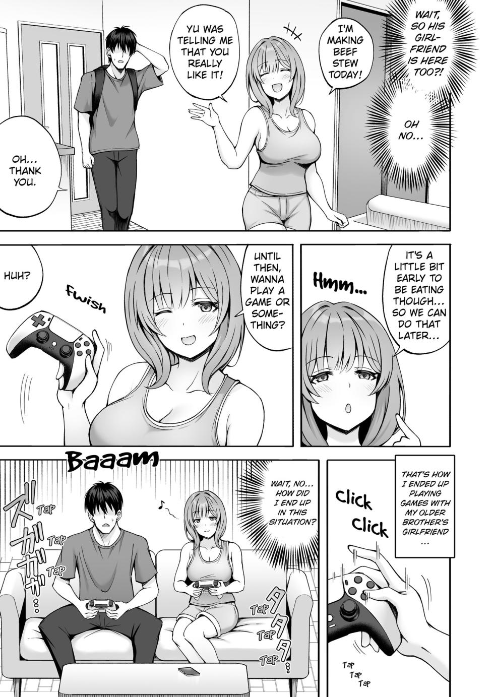 [Mittsuman (Hiraga Daidai)] Aniki no Kanojo-san wa Yasashikute Iyashikei dakedo Nakami wa Ecchi na Hito deshita. | My Brother's Girlfriend Seems Kind and Soothing, but Is Actually a Pervert. [English] - Page 4