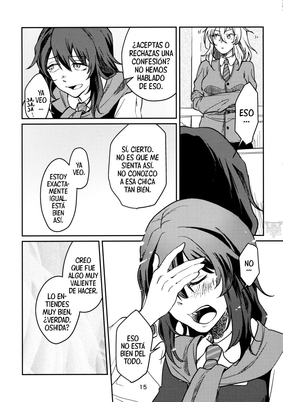 (C97) [Baketsu Crawl (Kani Aruki)] Gesture I Love You | Gesto De Te Amo (Girls und Panzer) [Spanish] [Mister Nugget] - Page 14