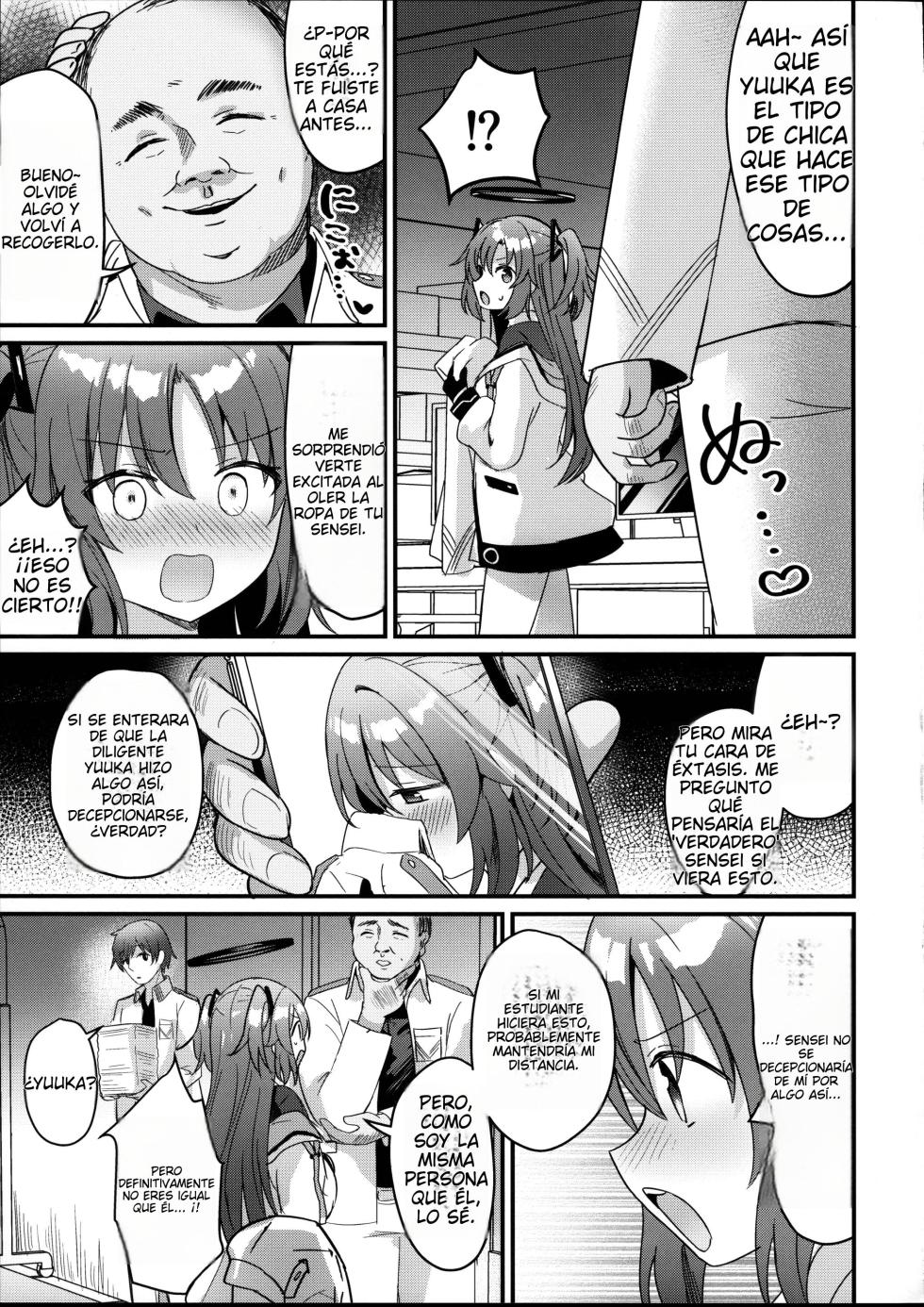 (C102) [Chiukorone (Chiune)] Kimodebu Sugite Kivotos o Horoboshita Sensei ga Bessekaisen no Yuuka o NTR Ryoujoku suru Hon (Blue Archive) [Spanish] - Page 10