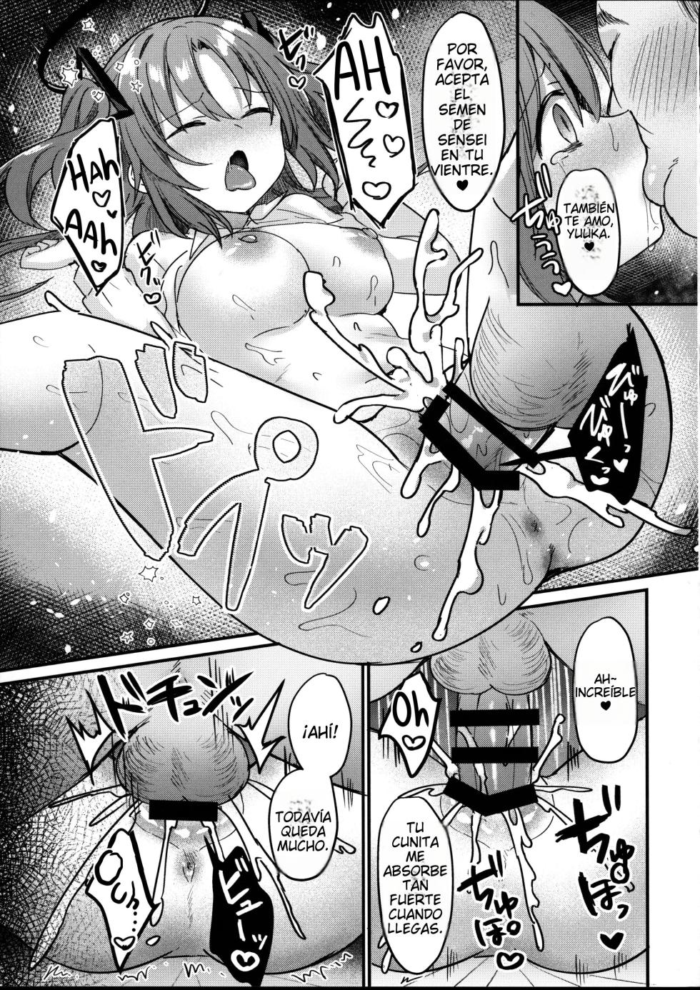 (C102) [Chiukorone (Chiune)] Kimodebu Sugite Kivotos o Horoboshita Sensei ga Bessekaisen no Yuuka o NTR Ryoujoku suru Hon (Blue Archive) [Spanish] - Page 26