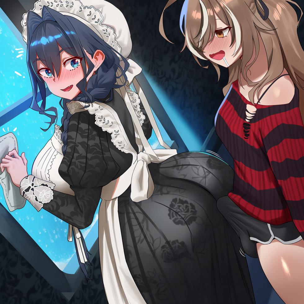 [PATREON] - Lulu - [Mumei x Kronii - Futa!] [AI Generated] - Page 1