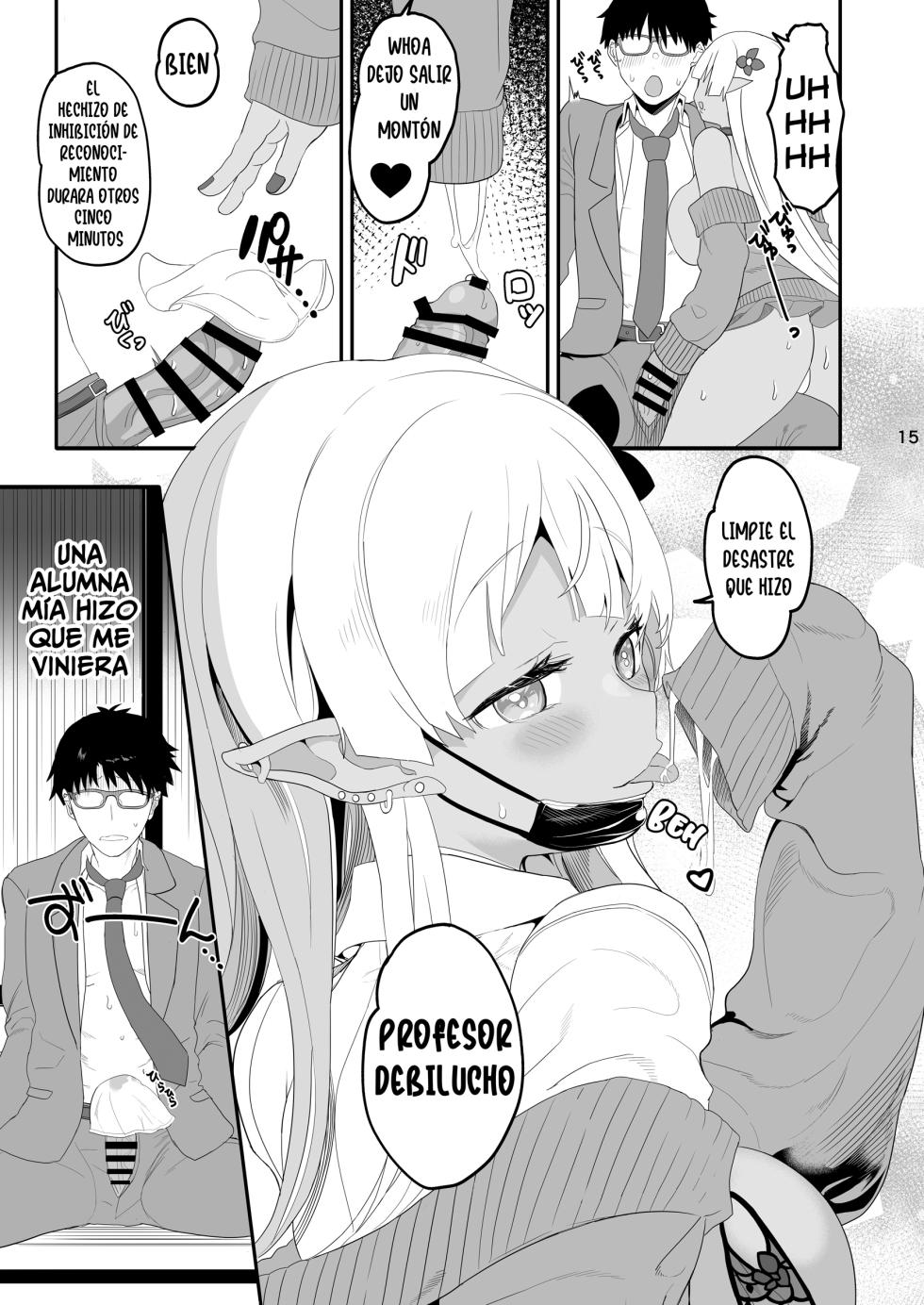 [Union Bust (Kazutaro)] Kanzen ni Gal Ochi Shita Ryuugakusei Elf no Shidouhou [Spanish] [Digital] - Page 15