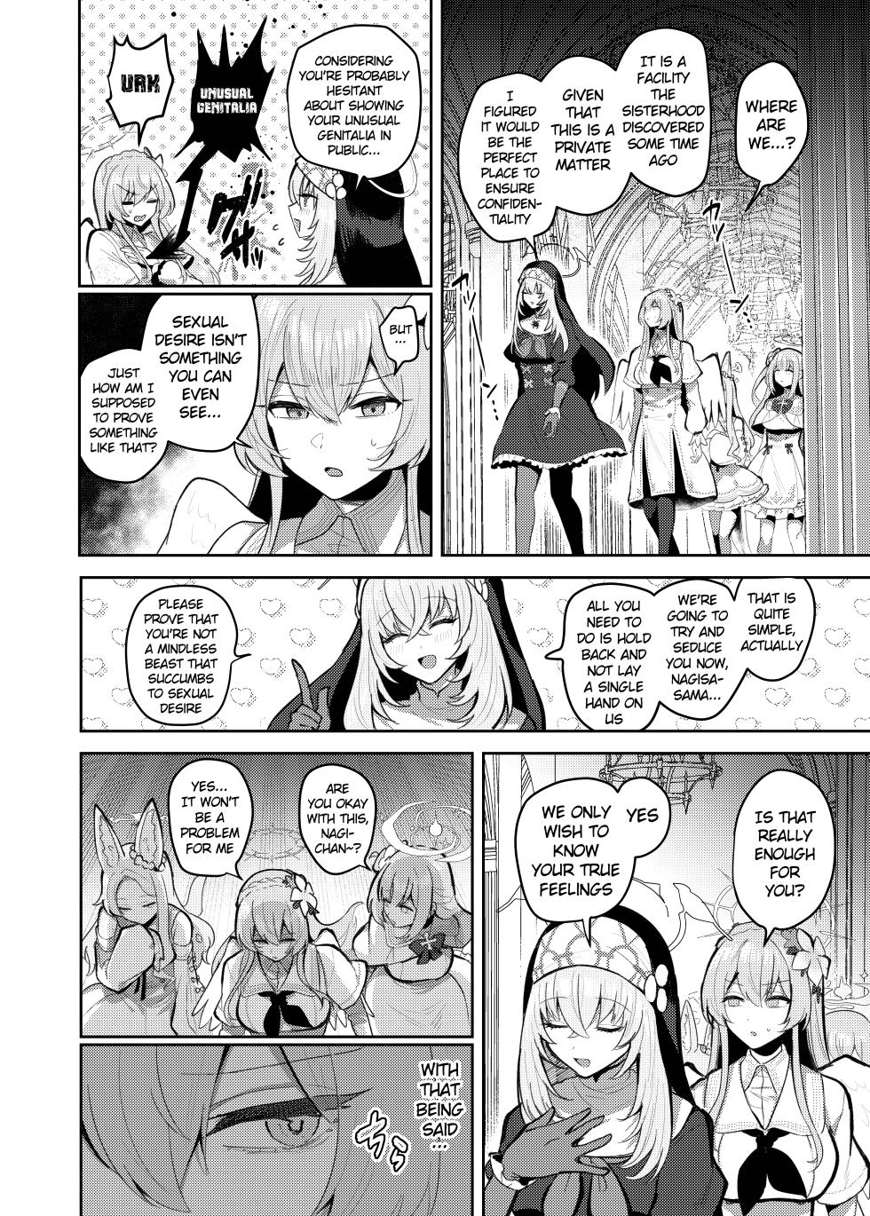 (C105) [Dangai Zeppeki (Muchimo)] Futanari Tea Party Dosukebe Tougijou Nagisa VS Sisterhood + Kyuugo Kishidan (Blue Archive) [Digital] [English] - Page 5