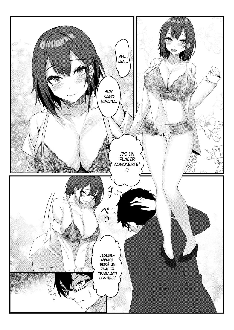 [Mittsuman (Kazuha)] Kyou kara Ladies Shitagi Brand no Producer o Makasaremashita.｜Asignado Para Producir Una Marca De Ropa Interior Femenina. [Spanish] [Kejotan] - Page 9