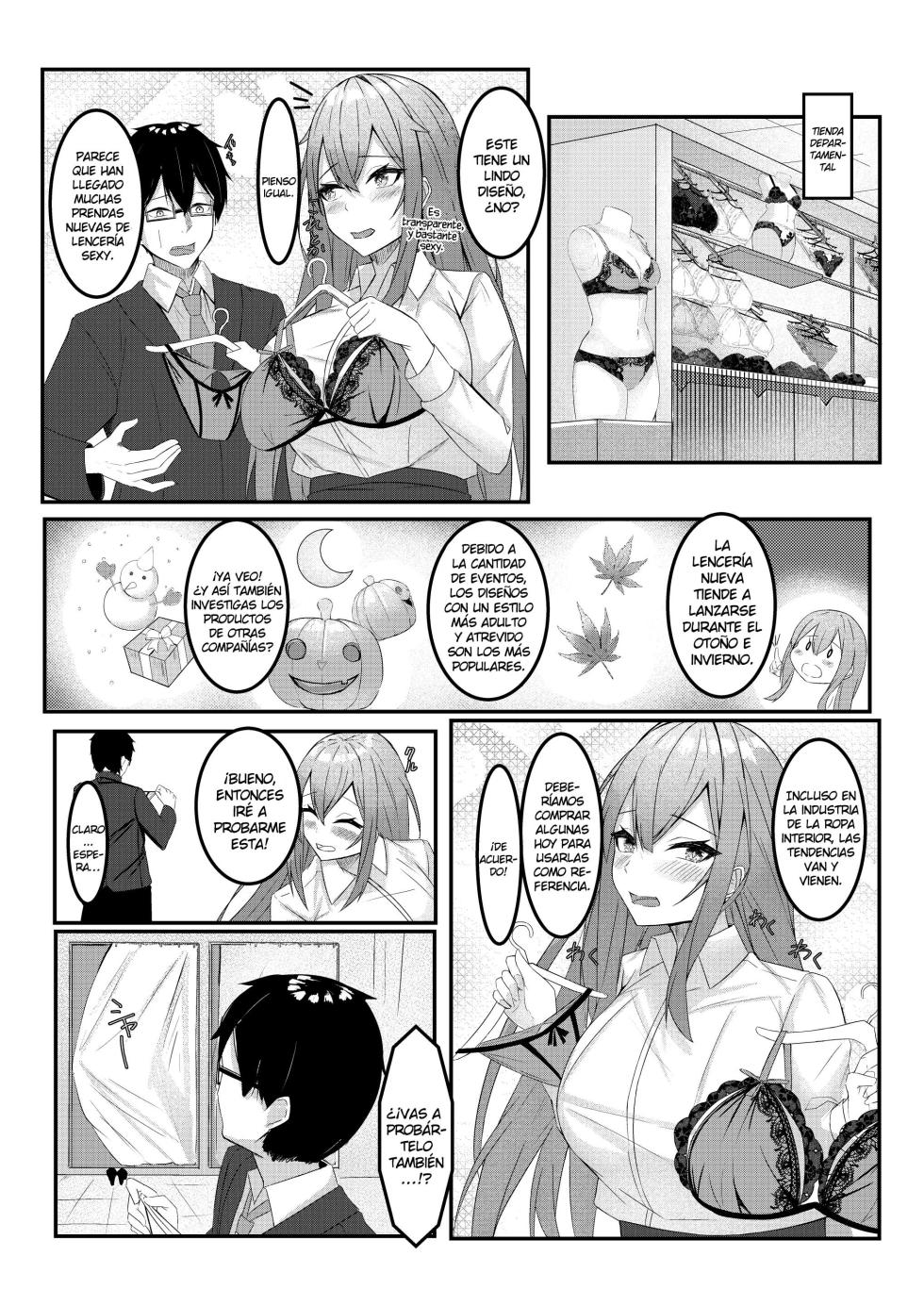 [Mittsuman (Kazuha)] Kyou kara Ladies Shitagi Brand no Producer o Makasaremashita.｜Asignado Para Producir Una Marca De Ropa Interior Femenina. [Spanish] [Kejotan] - Page 34