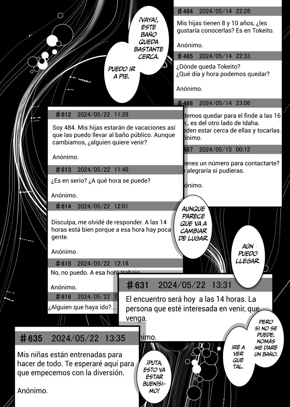 [Haien Kikan (Numata Shizumu)] Musume o Otokoyu ni Tsurete kuru Kami Papa ga Iru Rashii.｜El Dios Padre que lleva a sus hijas al baño de hombres. [Spanish] [Dr.Kaz] - Page 4