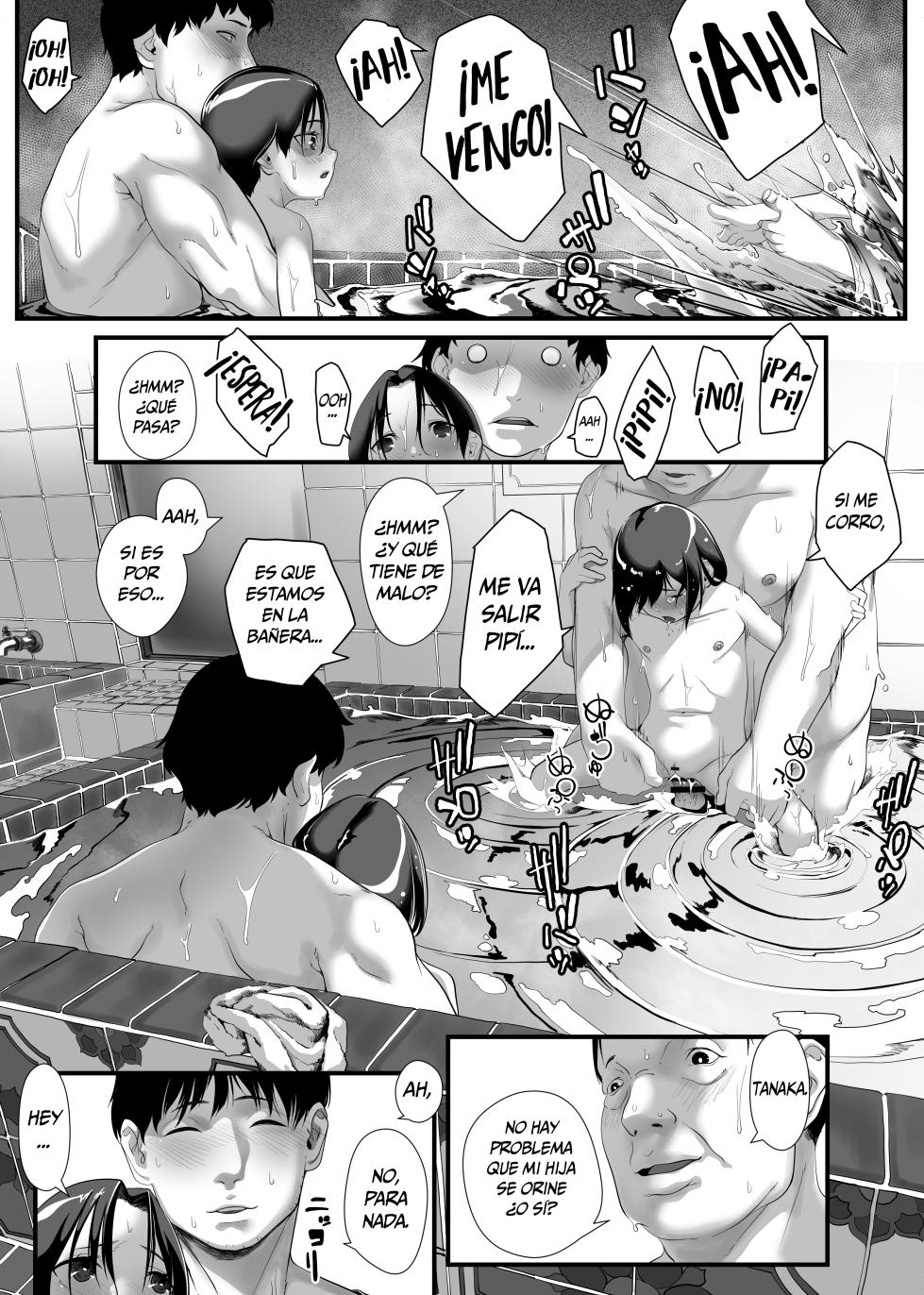 [Haien Kikan (Numata Shizumu)] Musume o Otokoyu ni Tsurete kuru Kami Papa ga Iru Rashii.｜El Dios Padre que lleva a sus hijas al baño de hombres. [Spanish] [Dr.Kaz] - Page 24