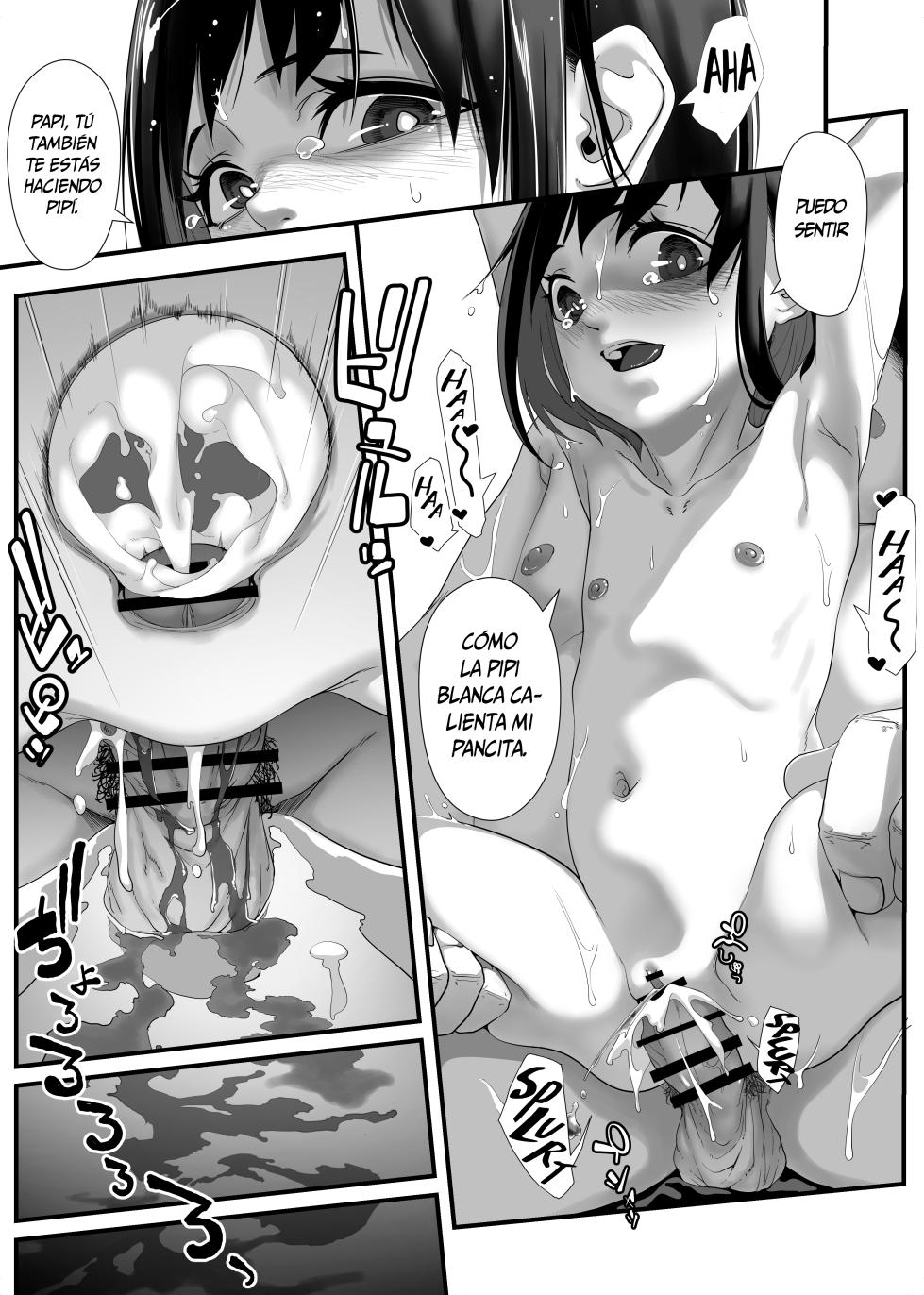 [Haien Kikan (Numata Shizumu)] Musume o Otokoyu ni Tsurete kuru Kami Papa ga Iru Rashii.｜El Dios Padre que lleva a sus hijas al baño de hombres. [Spanish] [Dr.Kaz] - Page 28