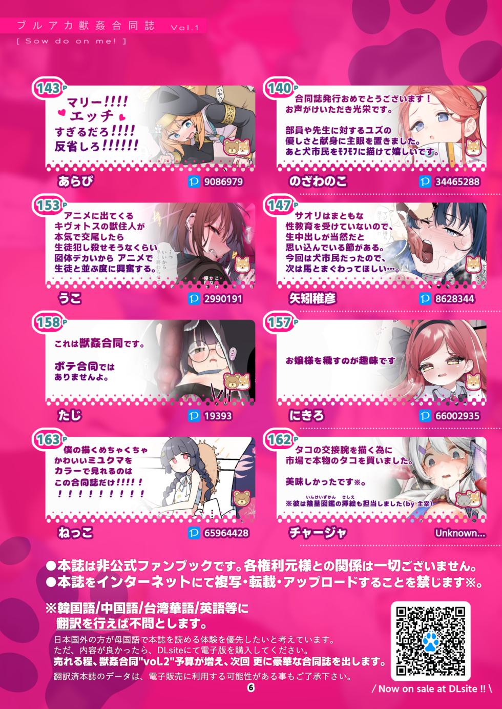[HarmoNeaR (Various)] BluArch Juukan Goudoushi Sow do on me! vol.1 | Blue Archive Beastiality Anthology Sow do on me! vol.1 (Blue Archive) [Digital] [Aishi21] [English] [Ongoing] - Page 6