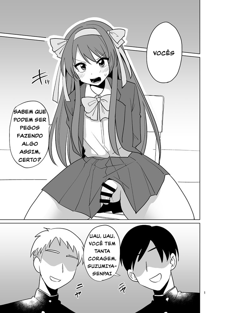 [Urakuso] Otokonoko Haruhi (Shoushitsu) Ryoujoku Manga (Suzumiya Haruhi no Yuuutsu) - Page 1