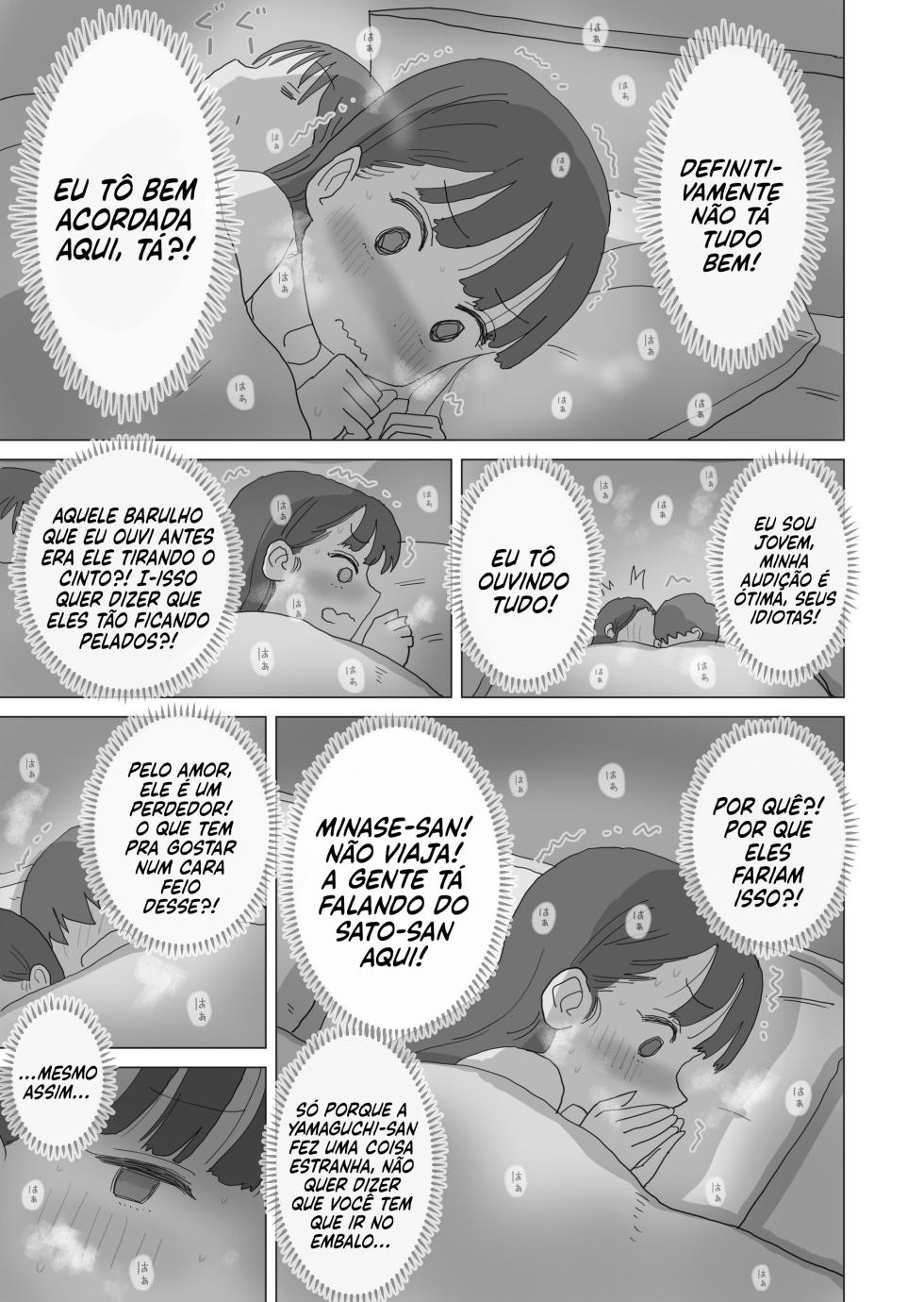 [Hiyashi Makura] Aru Ooyuki no Tsumetai Yoru Boku no Ie no Futon no Naka de Beit-saki no Onnanoko-tachi ga Naisho de Micchaku Atatame Ecchi Shite Kureta. | Numa noite fria e cheia de neve, minha colega teve uma transa secreta e quentinha comigo debaixo das cobertas. [Portuguese-BR] - Page 28