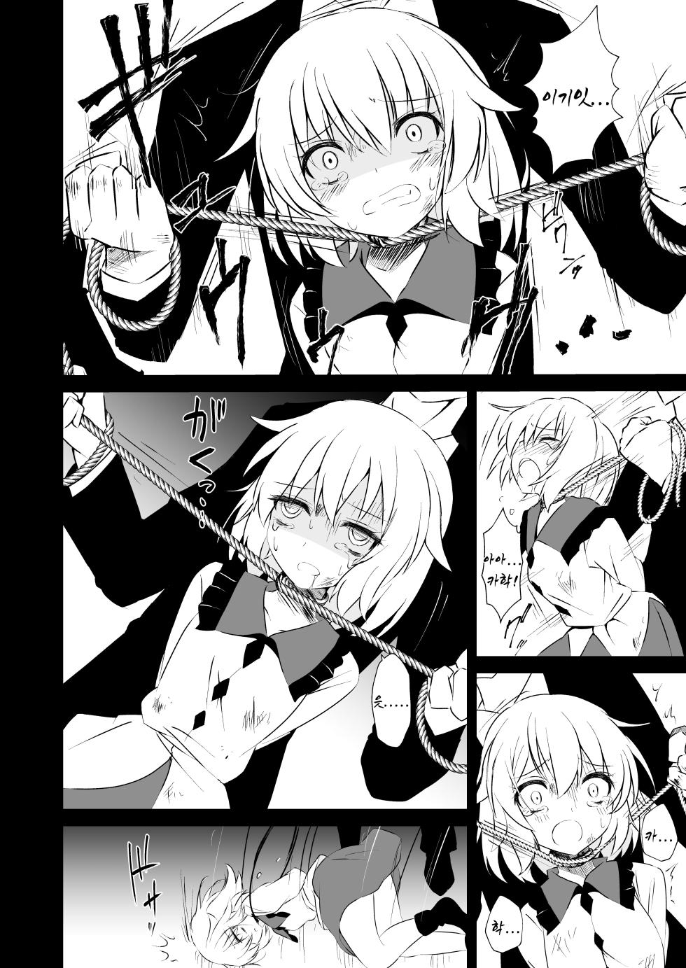 [Tsuukin Kaisoku Oomiya] Touhou Soft Ryona 7 Renko ga Goumon ni Taerenaito Derarenai Heya | 동방 소프트 료나 7 코메이지 사토리를 샀습니다 [Korean] - Page 13