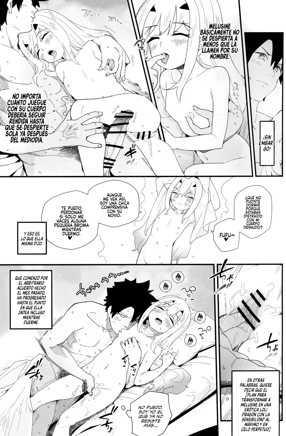 (C103) [Sarpaccio (Waira)] Melu-ko wa Guigui Kuru ga Koubi ga Doheta. | Melu-ko sigue viniéndose, pero es mala apareándose.  (Fate/Grand Order) [Spanish] [Rakuen Translations] - Page 6