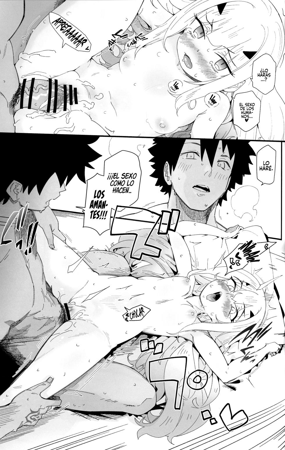 (C103) [Sarpaccio (Waira)] Melu-ko wa Guigui Kuru ga Koubi ga Doheta. | Melu-ko sigue viniéndose, pero es mala apareándose.  (Fate/Grand Order) [Spanish] [Rakuen Translations] - Page 18