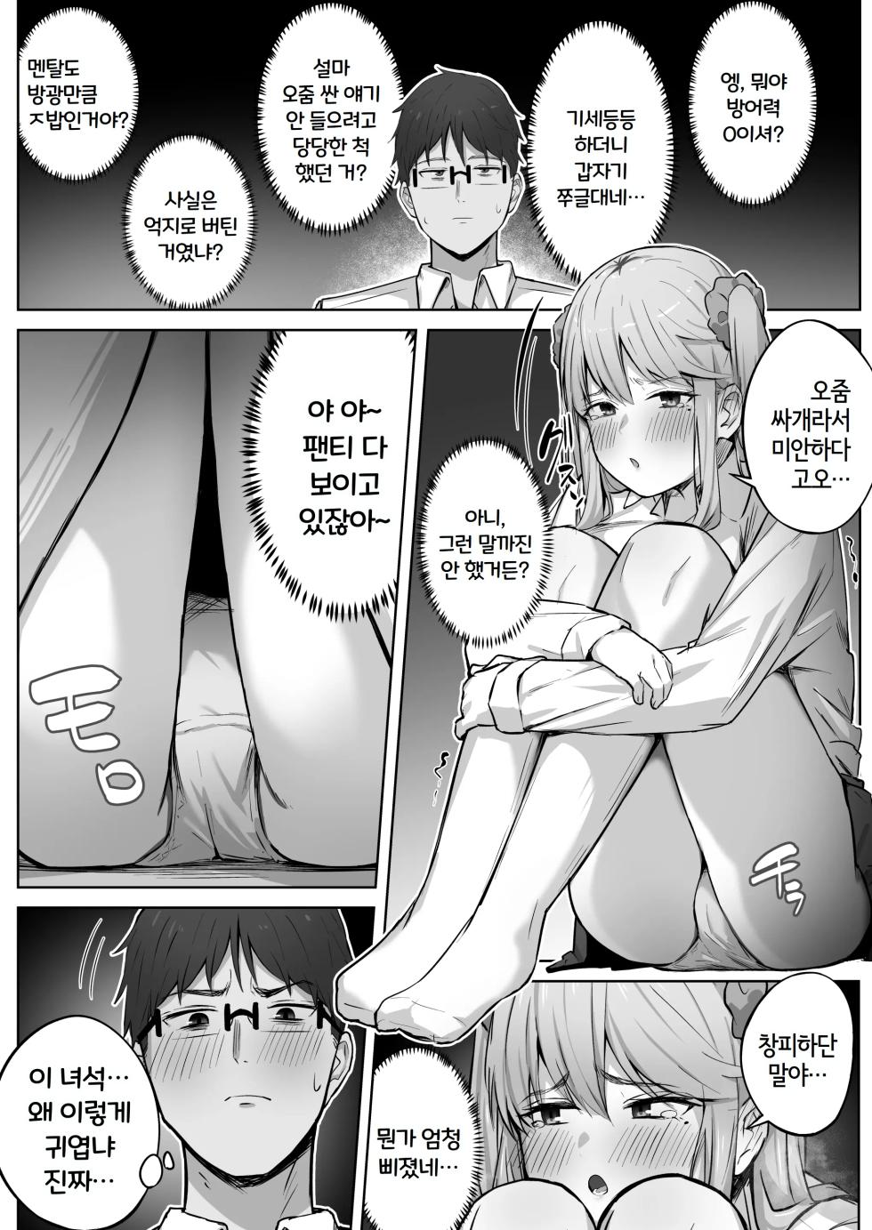 [Tsuyu no Torikago (Shimetsuki Tanki)] Kurasu de Ninki no Gyaru wa Omorashi to Kanbotsu Chikubi ga Konpurekkusu Datta. | 반에서 인기있는 갸루는 실금과 함몰유두가 콤플렉스였다. [Korean] - Page 21