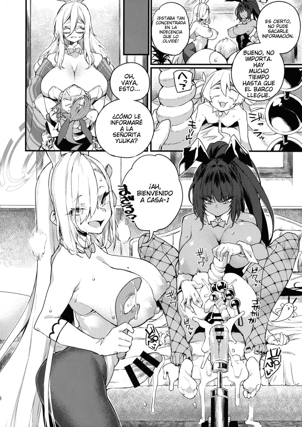 (Blue Market 13) [SEVEN TAILS (Fukuinu)] WHITE RABBIT HUNTING｜CAZANDO A LA CONEJITA BLANCA (Blue Archive) {Spanish} {EbisuTraslade - Winder} - Page 20