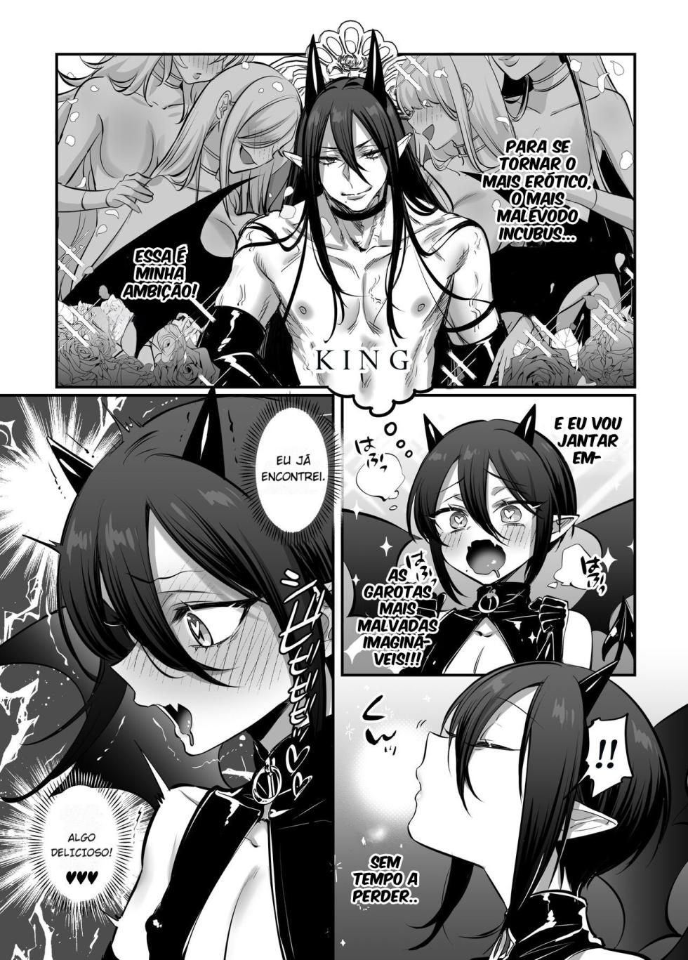 [NUH (Morino Bambi)] Incubus-kun♂ Succubus Ochi♀!? [Portuguese-BR] [Blacksub] - Page 5