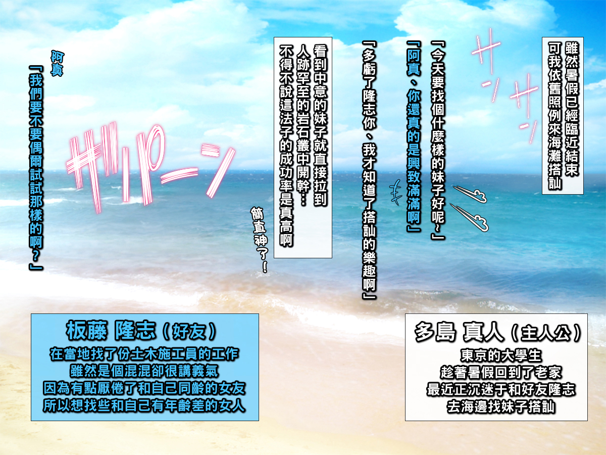 [もんもんプロブレム (横十輔)] 夏·ビーチ·鬼畜レイプ! ～巨乳人妻をヤリ捨て·若者の特権!～part1（Chinese） - Page 3