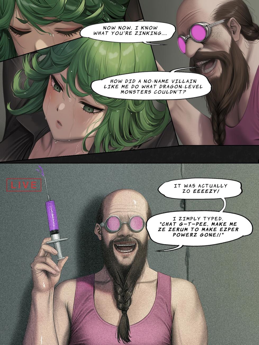 :Humanity's Last Broadcast - A Fubuki & Tatsumaki One-Punch Man Doujin [Full Version] [FEFanatica/Ai-Assisted] [AI Generated] - Page 12