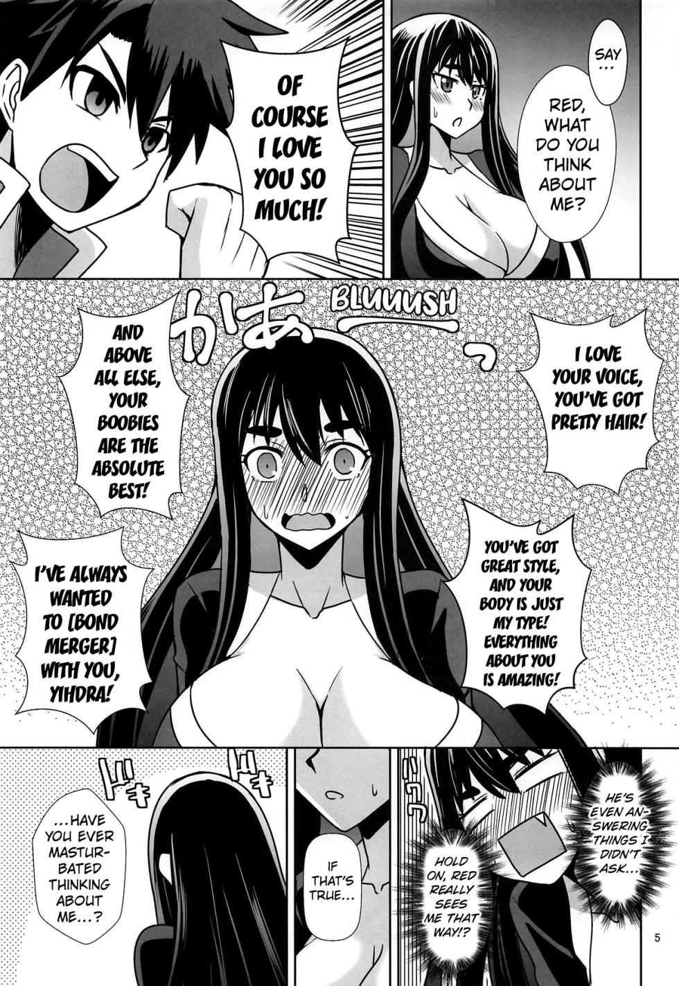 (COMIC1☆26) [Take Out (Zeros)] Yihdra ga Ippai Shiboritoru Hanashi | The Story About Yihdra Squeezing it Dry (Sentai Red Isekai de Boukensha ni Naru) [English] [Kuraudo] - Page 4