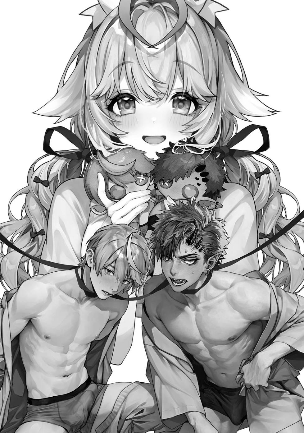 [Rifururoom (rifuru)] Raburi Ah! Motomo Kimi ga Bokura to Kankaku Kyouyuu Suru Ningyou wo Moteasondara~ 1 [Digital] - Page 2