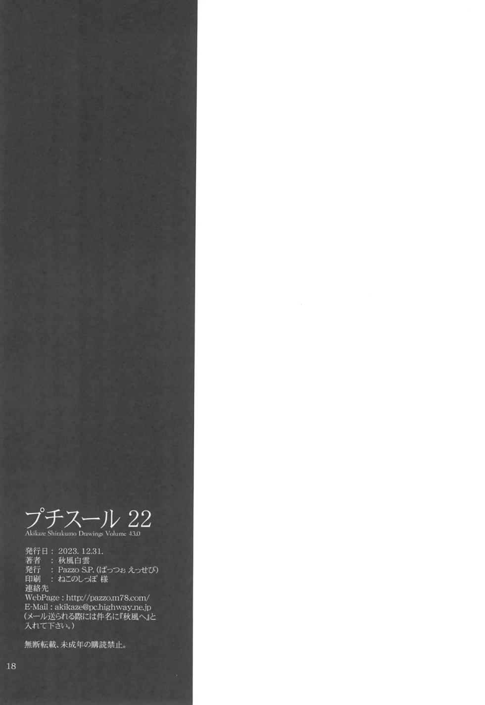 (C103) [Pazzo S.P. (Akikaze Shirakumo)] Petite Soeur 22 | Hermanita 22 (Bokutachi wa Benkyou ga Dekinai) [Spanish] [Darkss 153] - Page 17