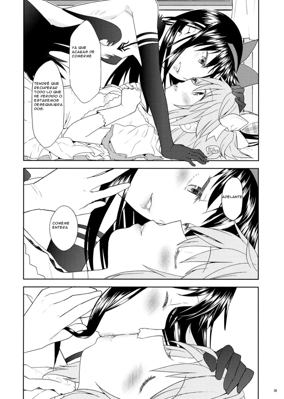 (C87) [Nedaore (Ayane)] Yojouhan Ouroboros Futari (Puella Magi Madoka Magica) [Spanish] [Traduccion:CristoferDeLosAndes] - Page 40