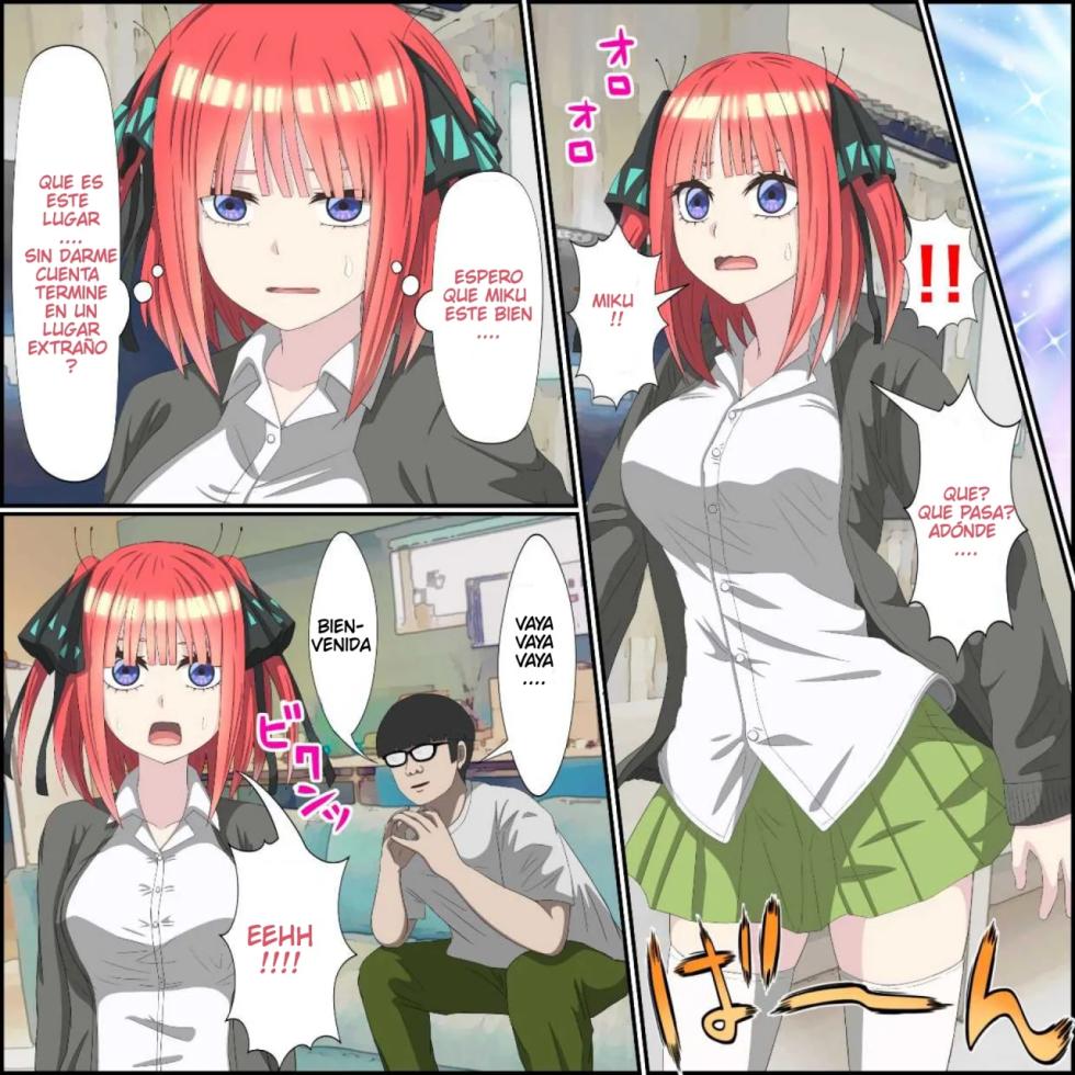 [Banana Style] Anime Chara to Seckle Dekiru Appli ''Nino Hen''｜La App con la que Puedes Cogerte a Personajes de Anime ~El Caso de Nino~ (Gotoubun no Hanayome) [Spanish] [Darkss 153] - Page 2