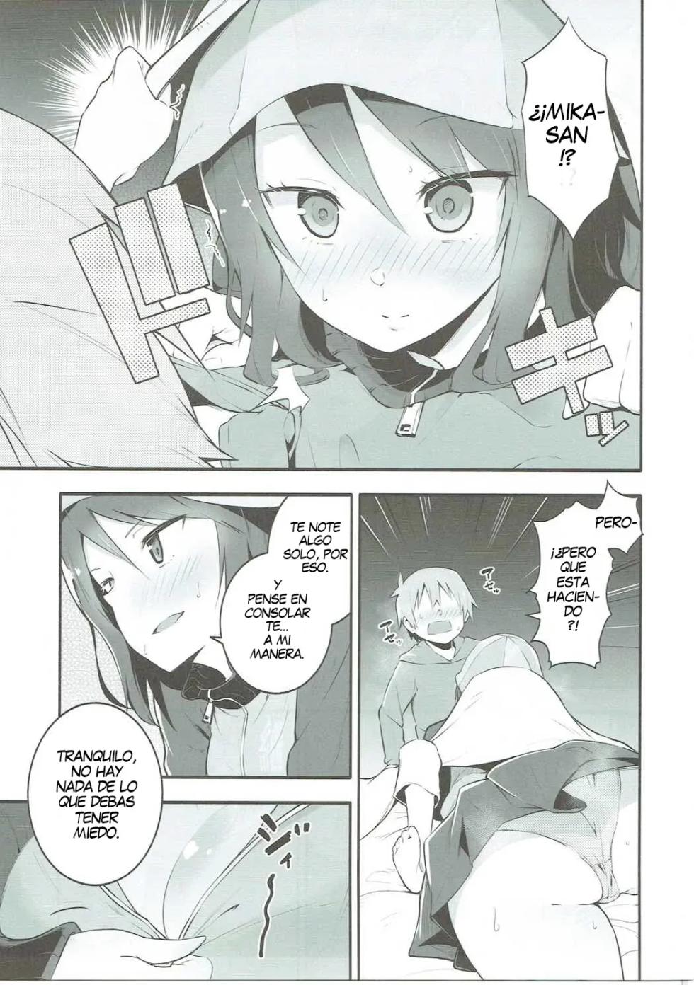 (C91) [Soda Batake (Muteki Soda)] Mika-san to Ichaicha Mujintou Sakusen｜Operación Isla Desierta para Acurrucarse con Mika-san (Girls und Panzer) [Spanish] [Erwin Pry] - Page 4