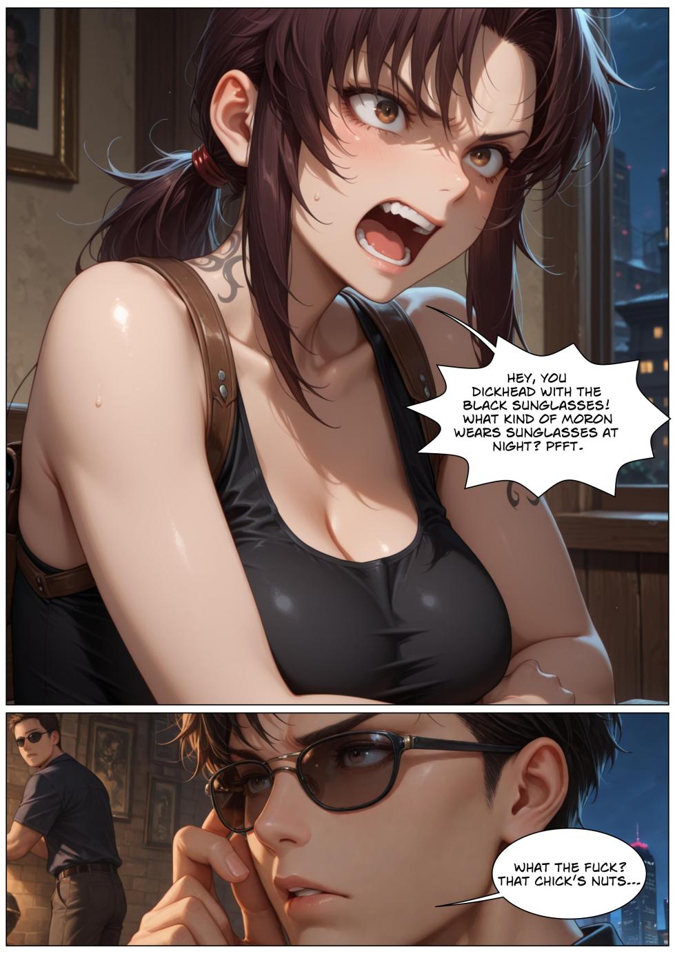 [World Waifus] Revy Needs a Dick -- (Black Lagoon) [English] [Uncensored] [AI Generated] - Page 4