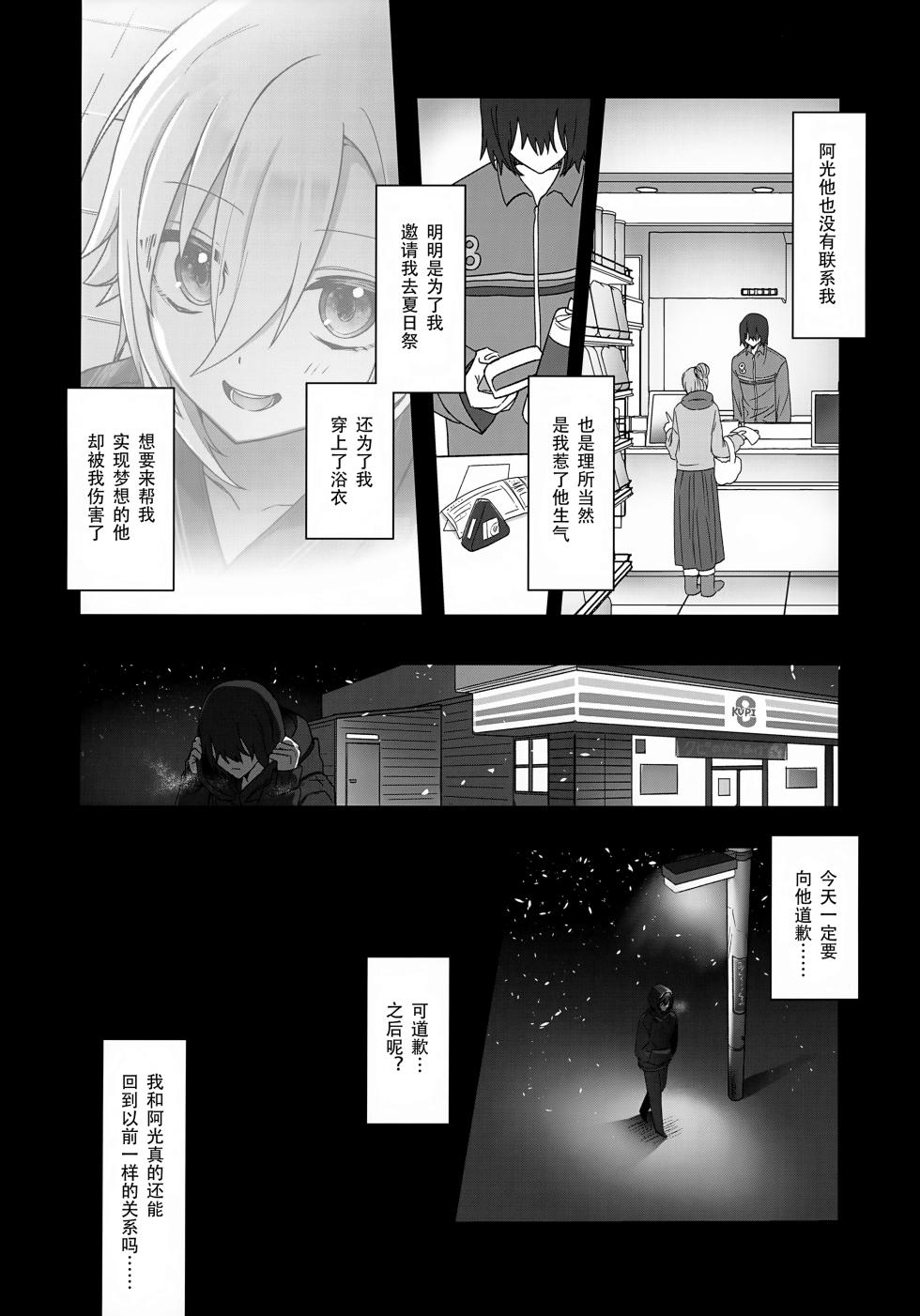 (#Nijisousaku 8) [Osushiteikoku (Hamachi)] Bimyouna Kankei no Oretachi ga Issho ni Hanabi o Miru Made no Hanashi (Uzuki Kou)[Chinese][黑暗月光石] - Page 21