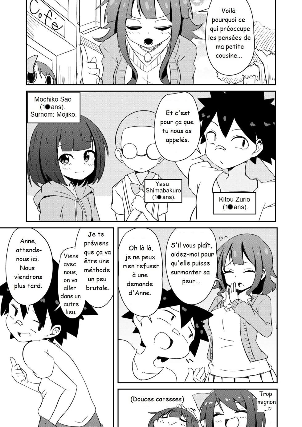 [Toshiue Onee-san Tengoku (Edo Ara)] Kiyowa JK no Dansei Kyoufushou Kokufuku Mission! [French] - Page 4