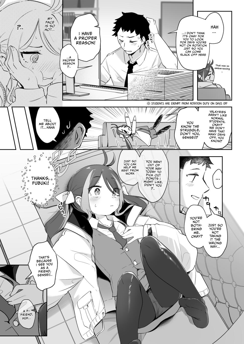 [Utsusumi Onsen (Utsusumi Kio)] Usobuki to Donuts o Motte | Hidden feelings and donuts (Blue Archive) [English] [COHQ] [Digital] - Page 4