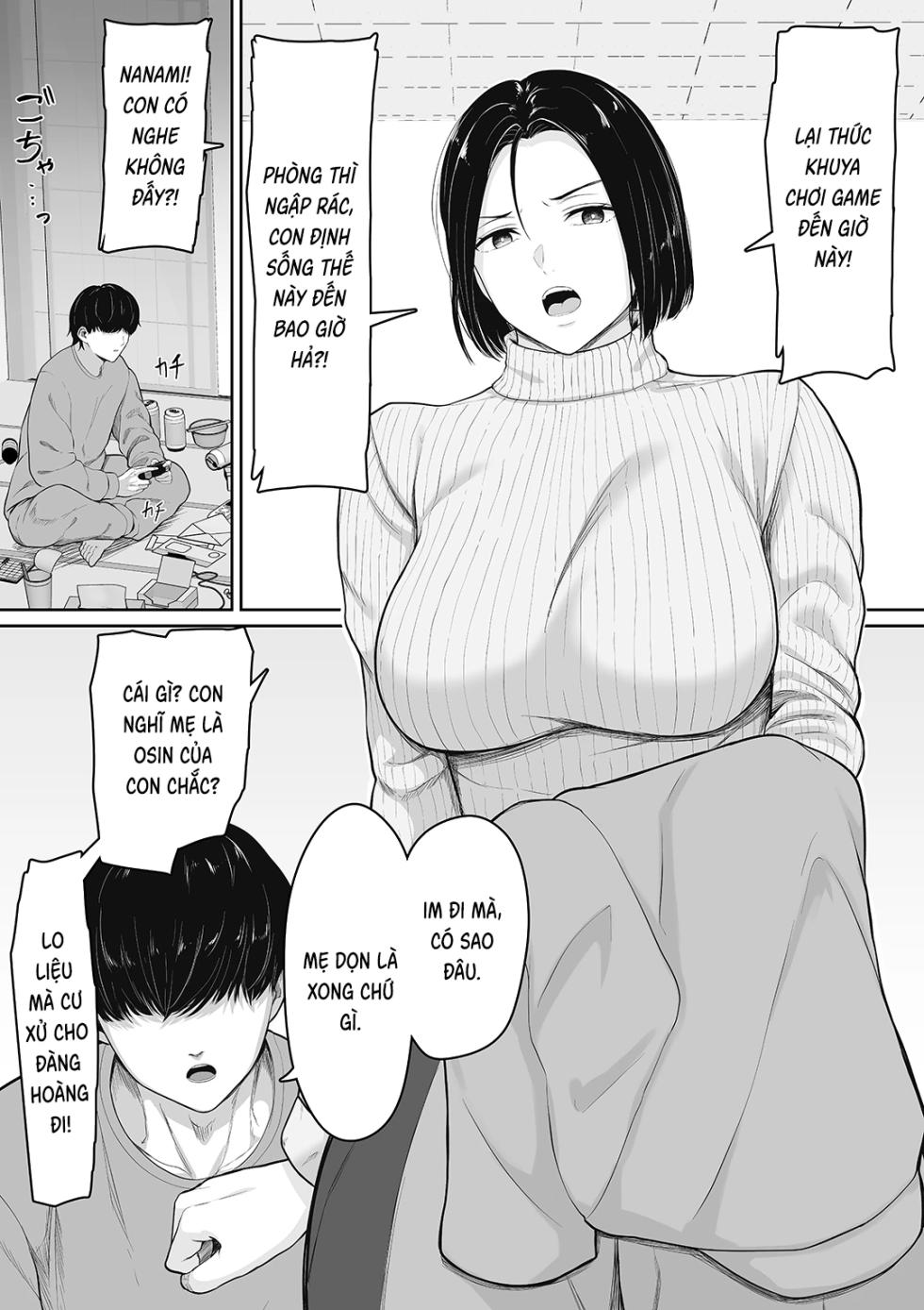 [Kuruto] Kimottama Kaa-chan to Kenka Bakari no NEET no Ore ga Kaa-san ni Nakadashi shite kara Nakayoku natta Hanashi | Người mẹ góa phụ và thằng con trai NEET [Vietnamese Tiếng Việt] - Page 1