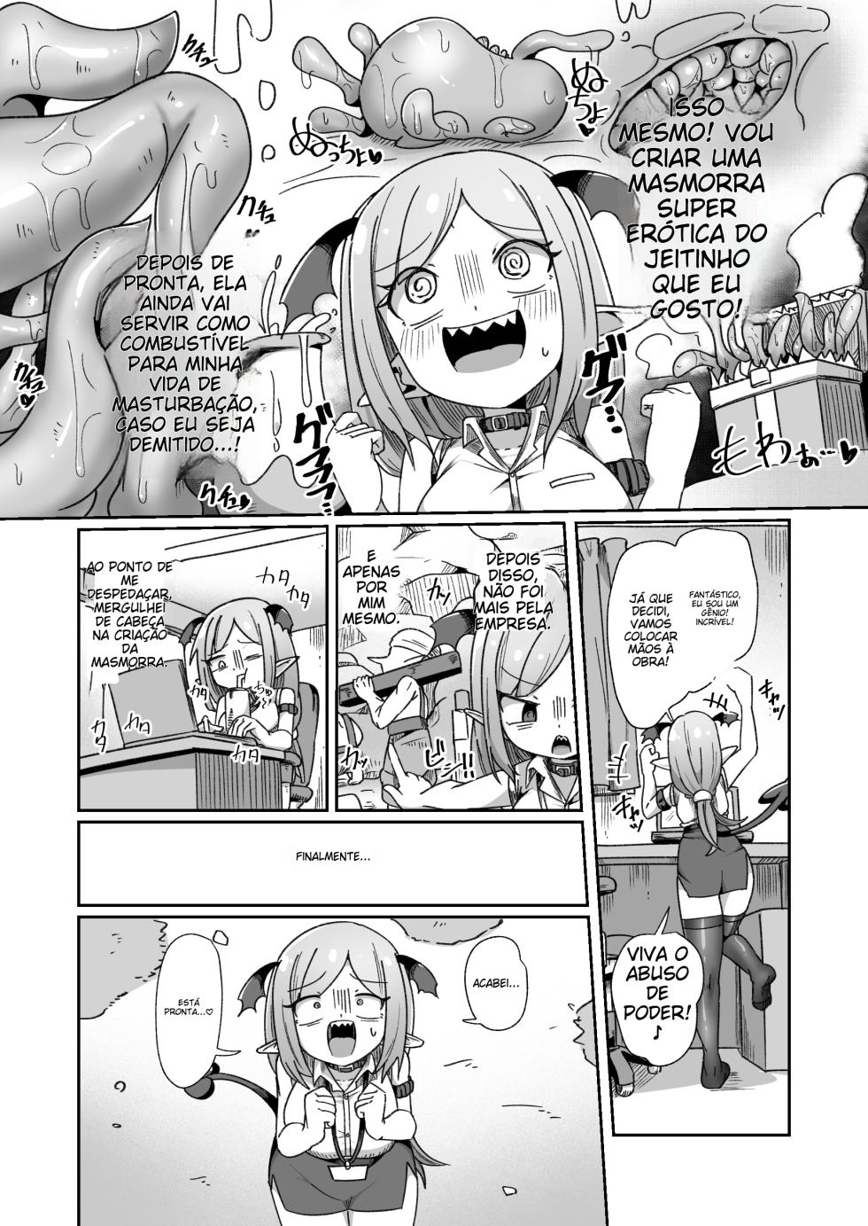 [Echie Kokufuku Aka (Monota)] Kaisha no Kane de Tsukutta Ero Dungeon de Soudai na Onani o Suru Monster Shain-chan [Portuguese-BR] - Page 16