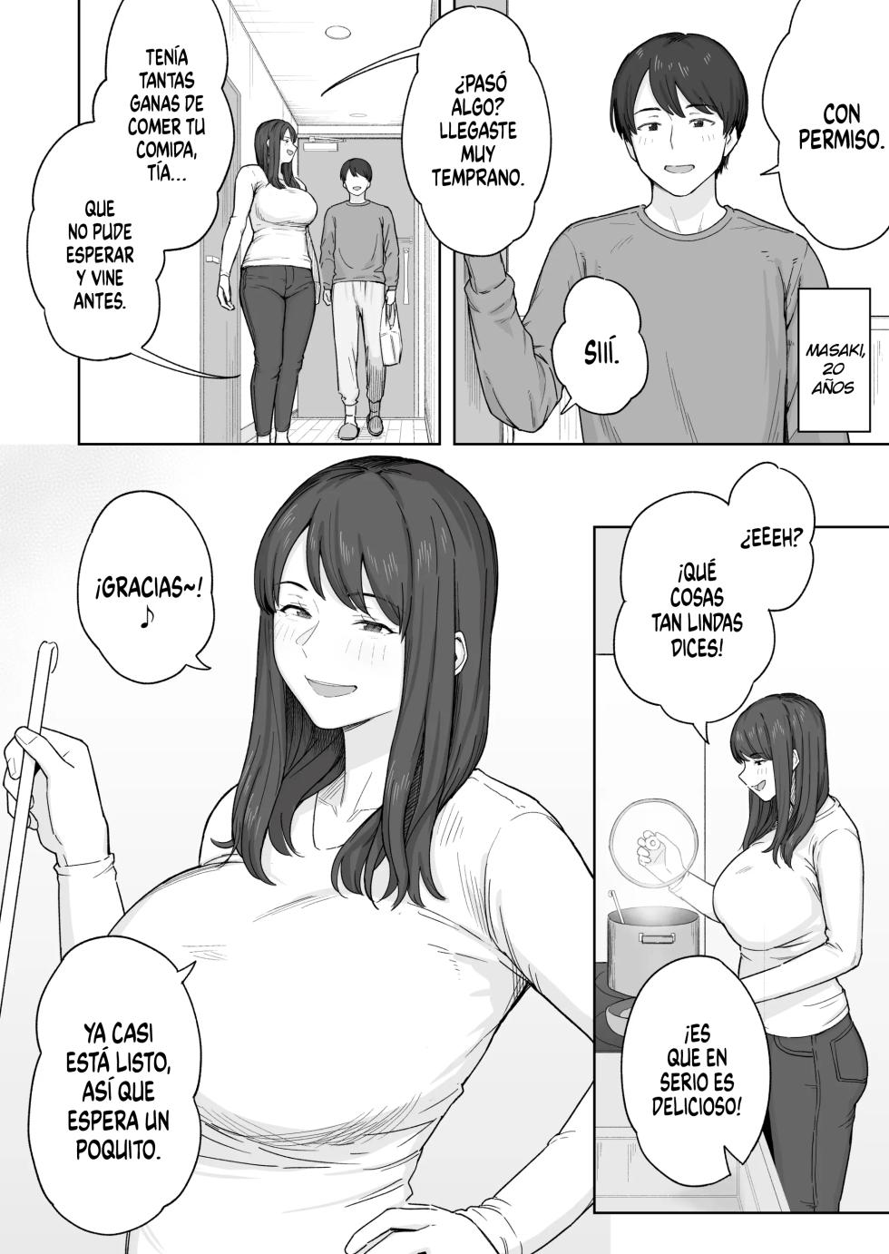 [Natsuzo] Yuuhan no Ato wa Oba-chan to...｜Con mi Tía, Después de la Cena... [Spanish] [Kejotan] [Digital] - Page 3