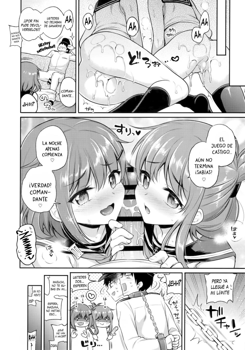 (AC2) [K+W (sasachinn)] Ikazuchi Inazuma-chan x Batsu Game - Ikazuchi-chan e Inazuma-chan x Juego de castigo (Kantai Collection -KanColle-) [Español] [Traducciones necesarias] - Page 19