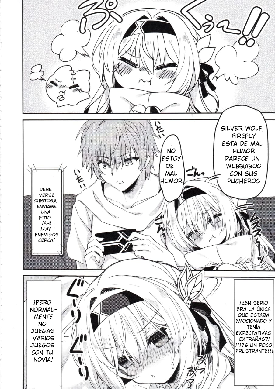 (C105) [Navy Blue (Kagura Nanaki)] Firefly wa Caelus to ○○ Shitai!! | Sexo incontrolable Firefly X Caelus (Honkai: Star Rail) [Spanish] [NeroTranslations] [Digital] - Page 7